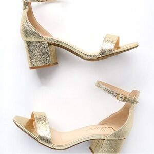 Lulu's Shimmering Gold Heels